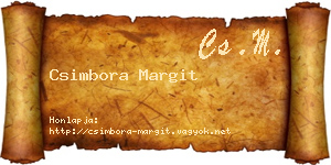 Csimbora Margit névjegykártya