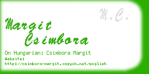 margit csimbora business card